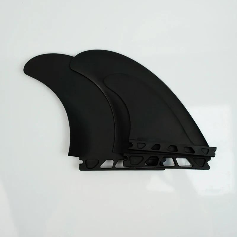 NEW 2 DUAL TAB II SURF FINS NYLON POLY SURFING FINS BLACK