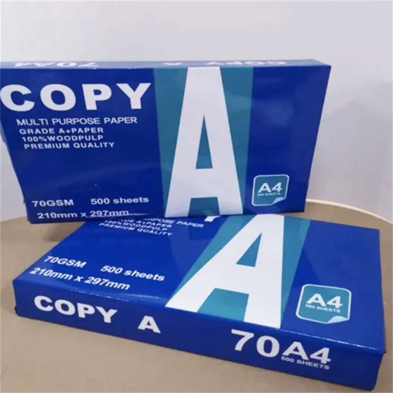 Wholesale Wood Pulp Printing Paper White A4 Size 500 Sheets 70 75 80 Gsm Copy A4 Paper From Thailand