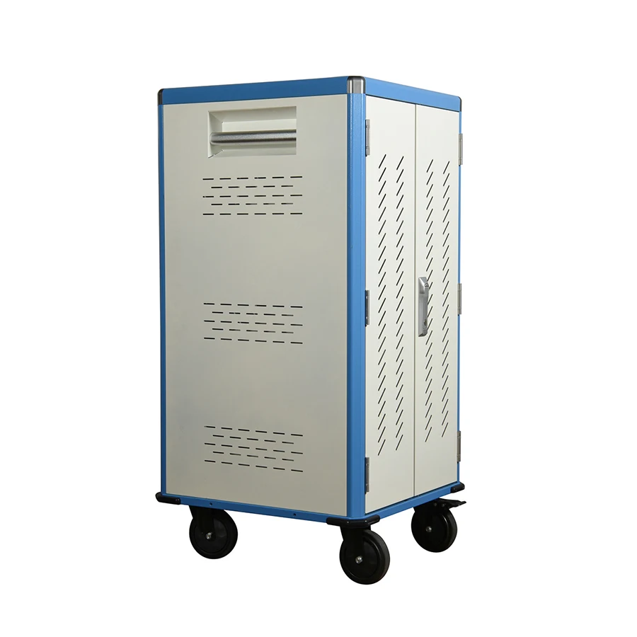 AC Type Laptop Charging Trolley, Aluminum Frame, Light Weight, 30 Slots, Argentine Socket