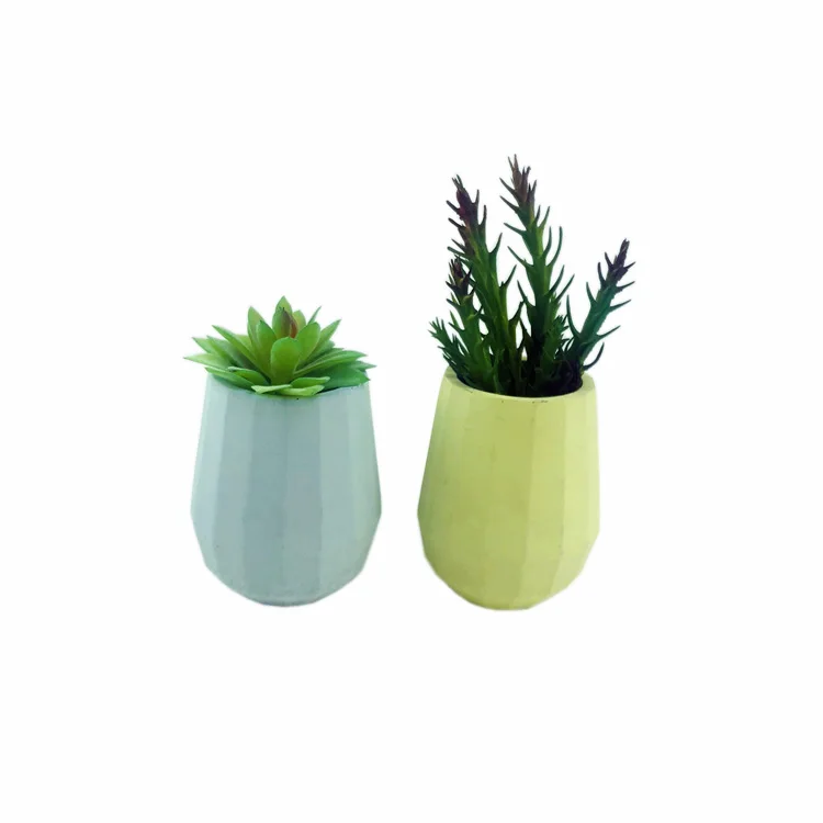 Pots cement Planter With Tray Resin Concrete Planters Clay Glazed Plan Flower Pot