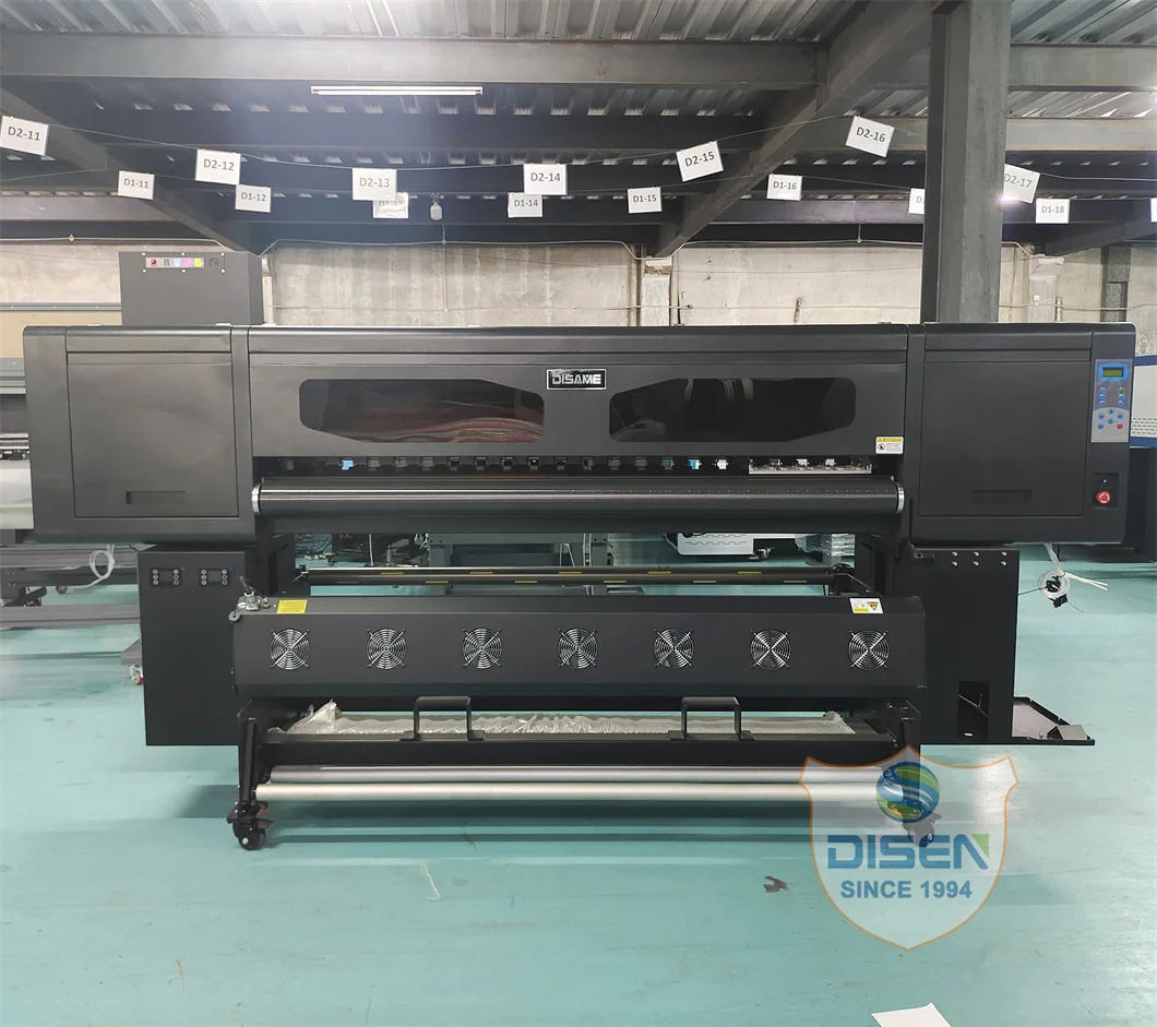 Roll to roll digital paper inkjet printers 8 head 2m 6 color 8 heads I3200 dye sublimation printer t shirt clothes fabric