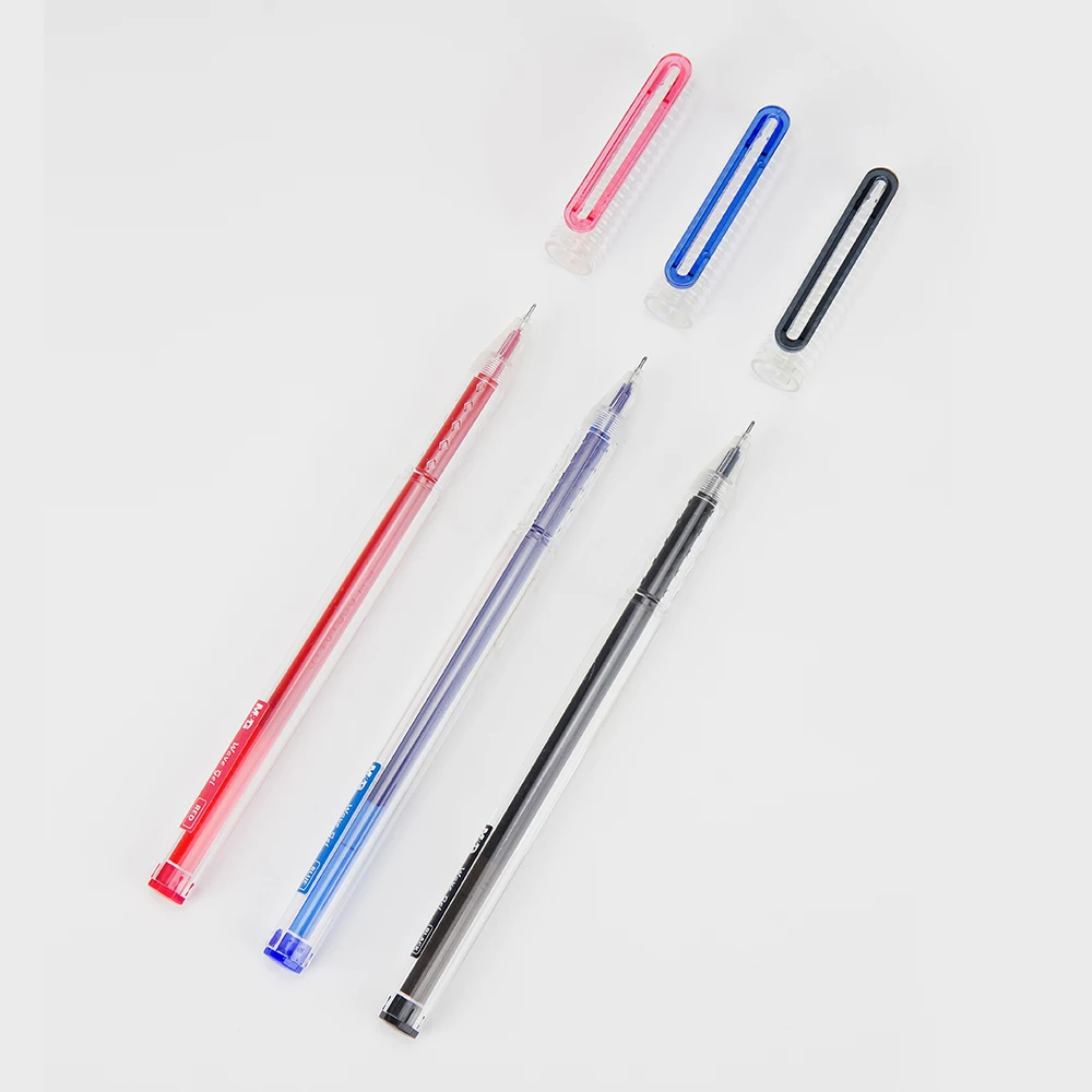 Прозрачная гелевая ручка M & G 0 5 с волнистым наконечником черная синяя красная гладкая удобная для письма в офисном стиле студентов