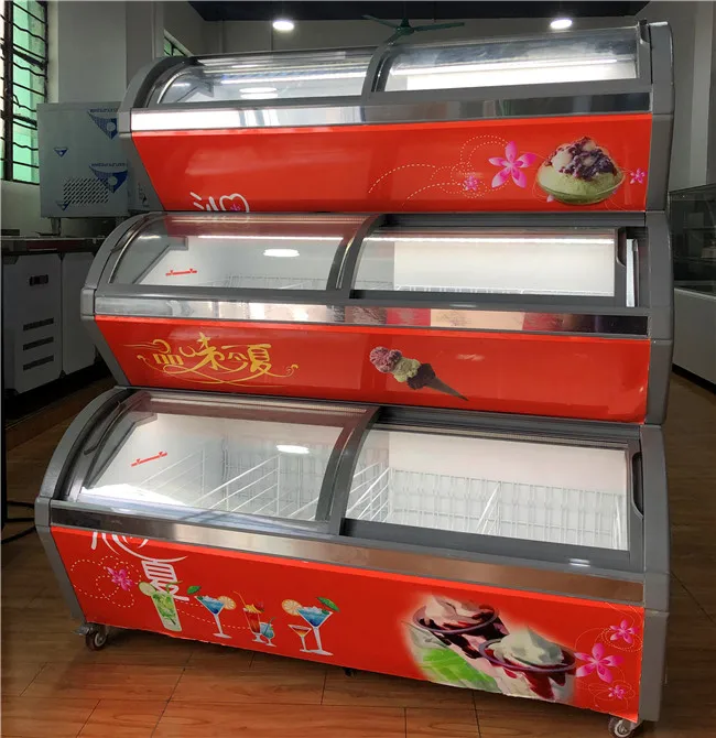 Visimax 3 floors commercial ice cream showcase freezer