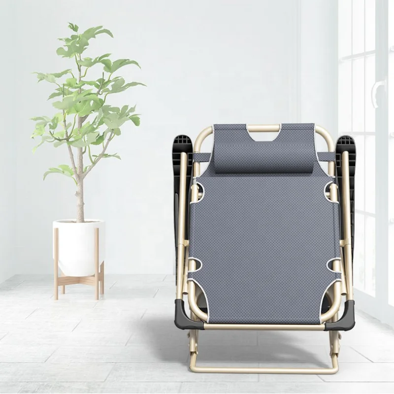 New design outdoor camping chair light folding chair swimming pool chaise longue chair with cushion