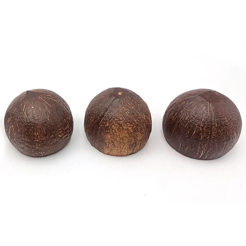 Hot Sale Natural Organic Bulk Wholesale Wood Coconut Shell Bowls With Flower Pattern For Making Scented Candles