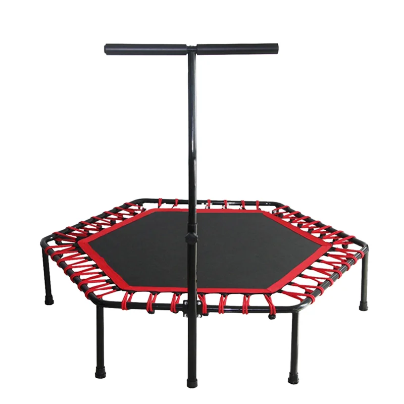 On-time Shipping Trampoline Fitness Exercise Indoor Workout Hexagonal Gymnastics Trampoline