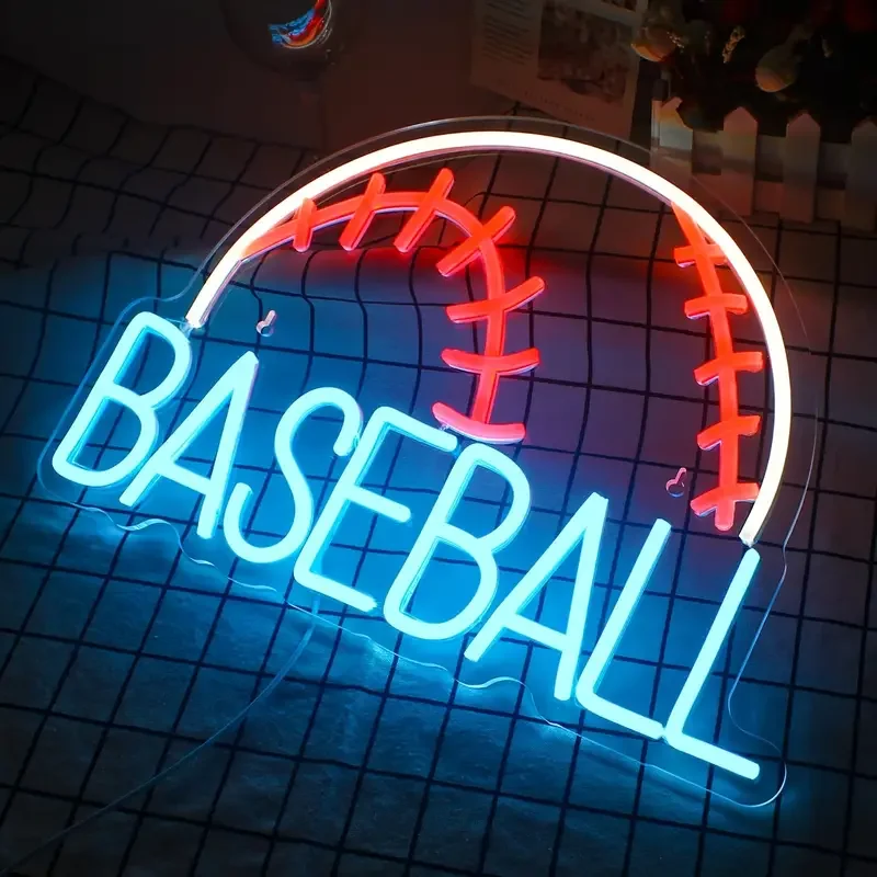 Wholesale Led logo light DONT OVER THINK SHIT Neon Sign BASEBALL Wedding Dropshipping Neon Sign for Bedroom Party Home Decor