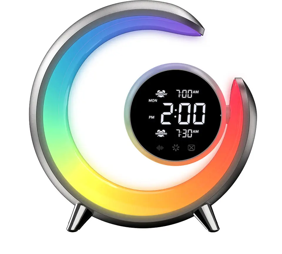 New Arrival sleep aid machine White noise machine  RGB light ambient lighting Alarm clock  snooze function LED bedside lamp