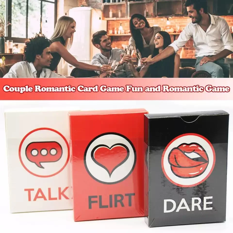 Talk Flirt Dare Cards Game Multiplayer Romantic Conversation, Dare To Take Risks Table Game Card Couple Party Game