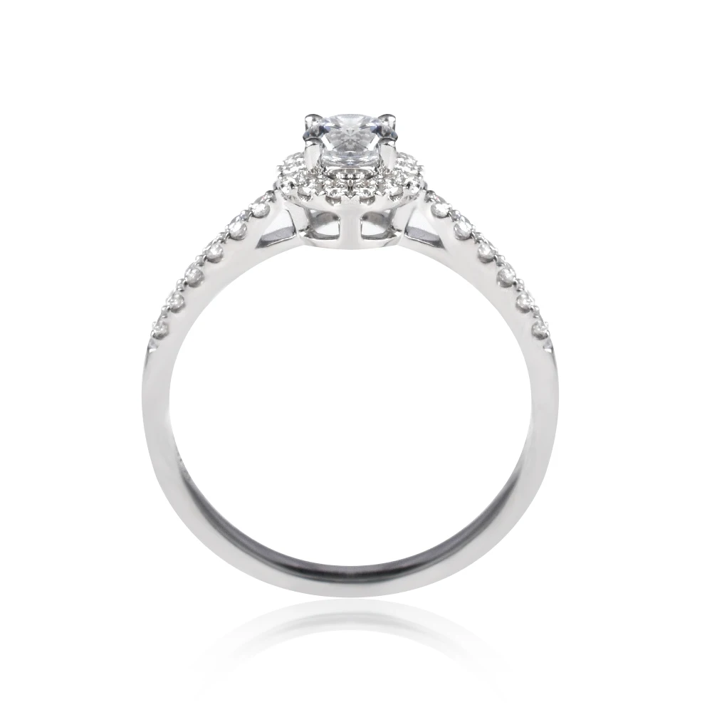 high quality  diamond  18k white  gold wedding ring  for wemen  girldfirend