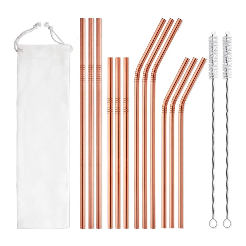 Food Grade Biodegradable Reusable Drinking Straw Metal Stainless Steel Straw