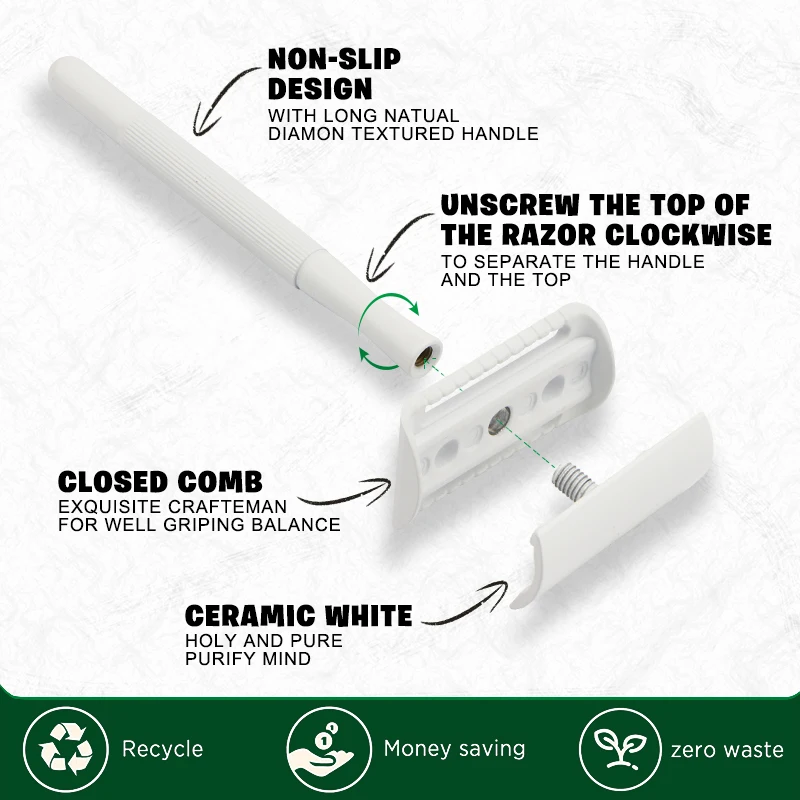 Razor hot selling eco-friendly new arrival razor brass handle double edge safety razor