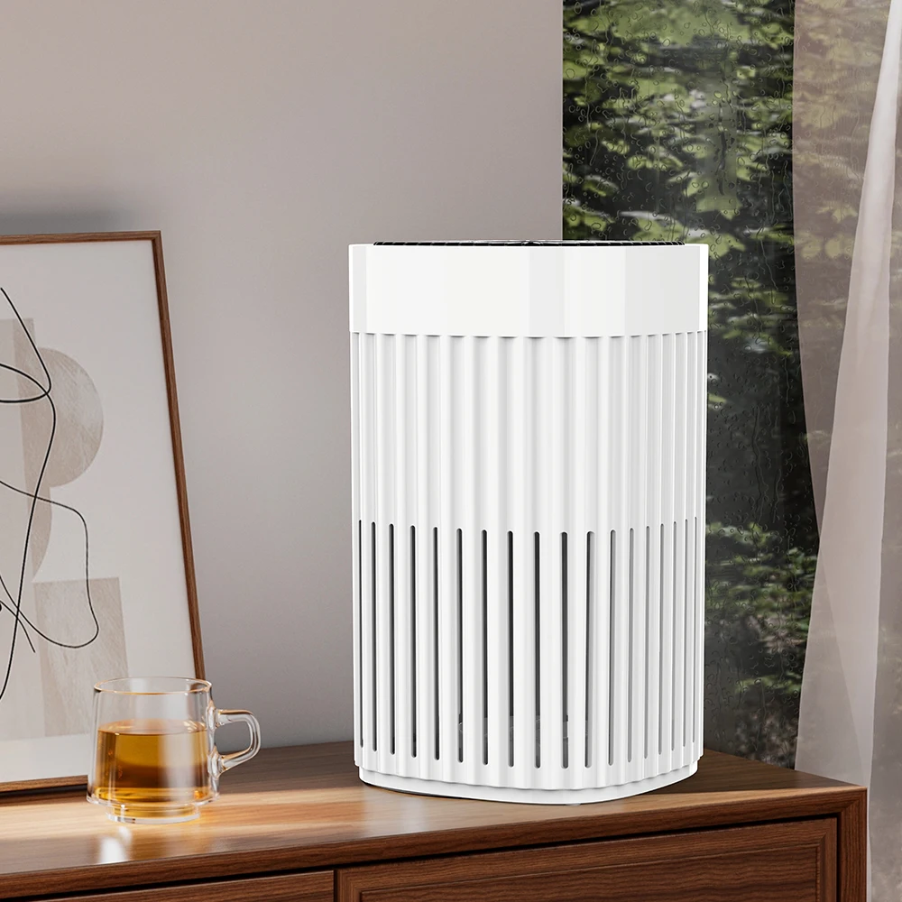 Smart Home Portable Pets Household Air Purifier with HEPA Filter Dust Odor Sensor and Manual Power Source Scent Diffuser Machine