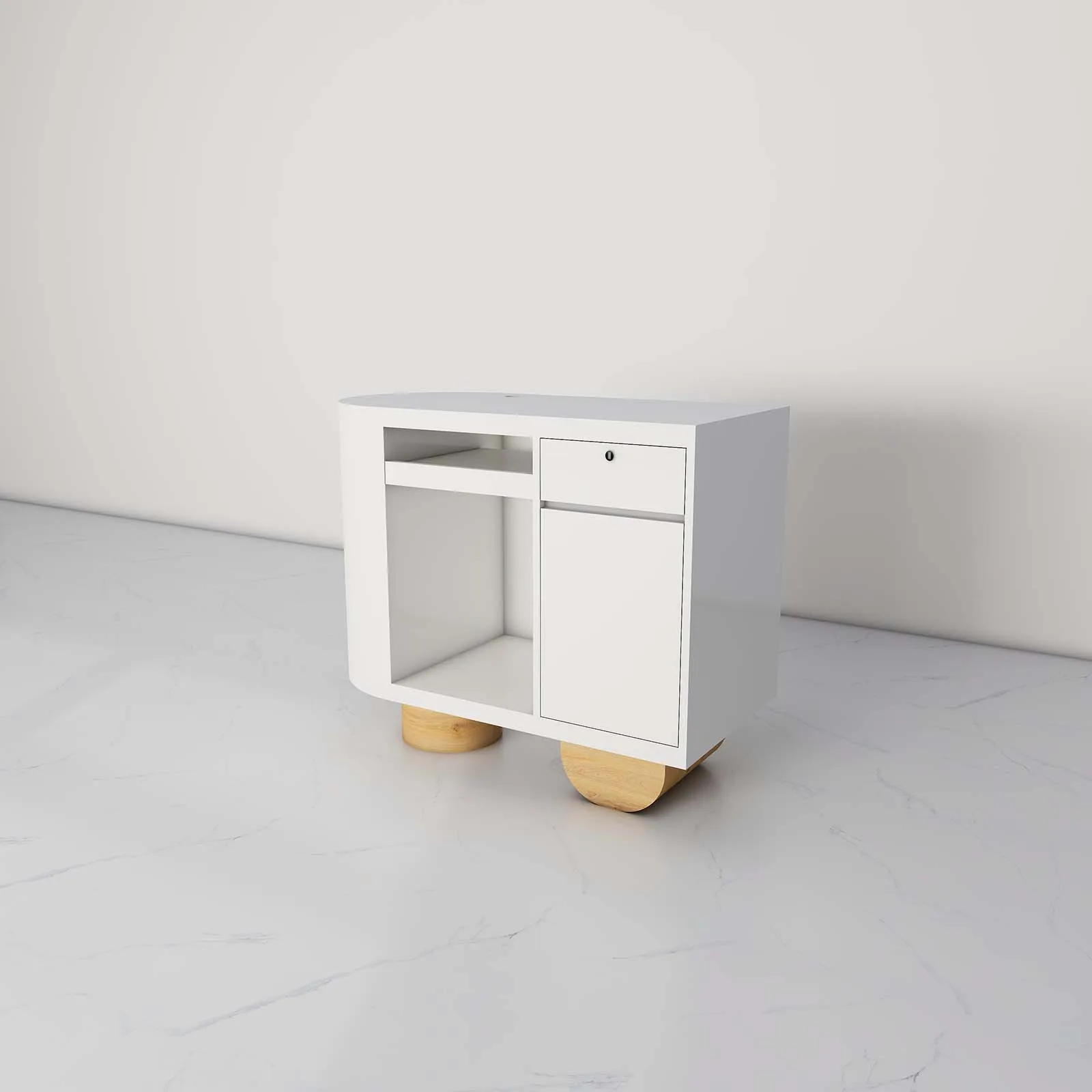 USA CA UK AU GER Local Stock Modern High-end Simple Cafe Shop Reception Cashier Counter Table Desk Design