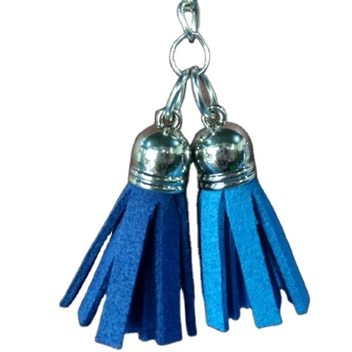 Colorful microfiber suede leather tassel fringe for handbag key chain and shoes