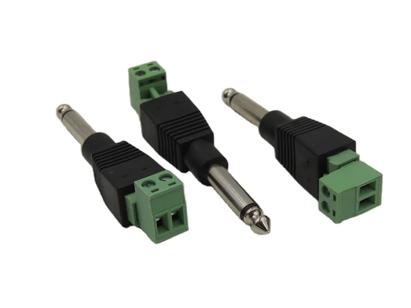 Wholesale terminal block to 2.1 2.5mmx5.5mm dc 2.5mm 3.5mm 6.35mm mono 2 pole Stereo 3 Pole BNC male/female plug connectors