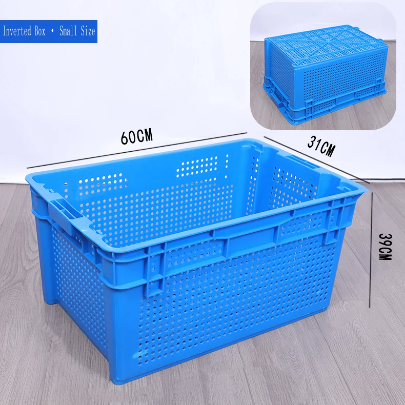 Made in China HDPE Plastic Basket with Wheels and Handles Plastic Baskets for Storage with Cap