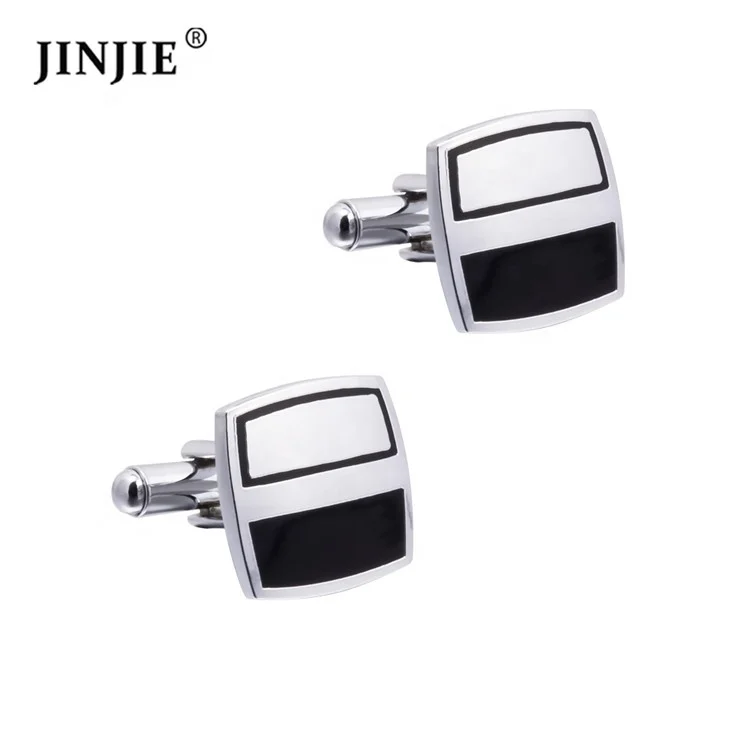 Wholesale personalised low price  square silver wedding cheap cufflinks for men shirt