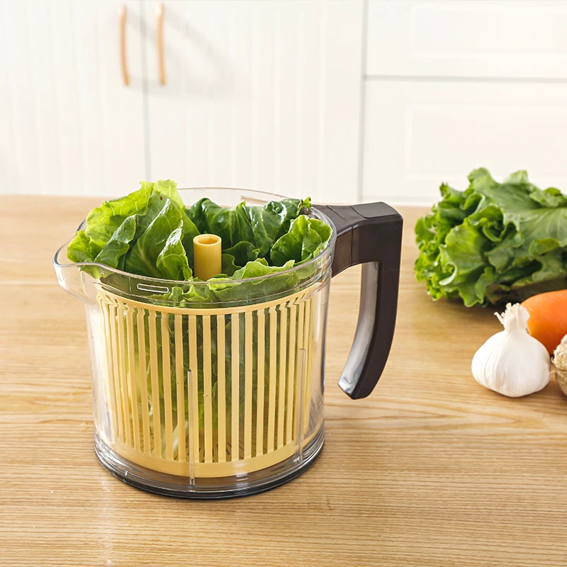 plastic multifunctional manual drainer masher stainless steel food meat vegetable rotating grinder chopper cutter for kitchen