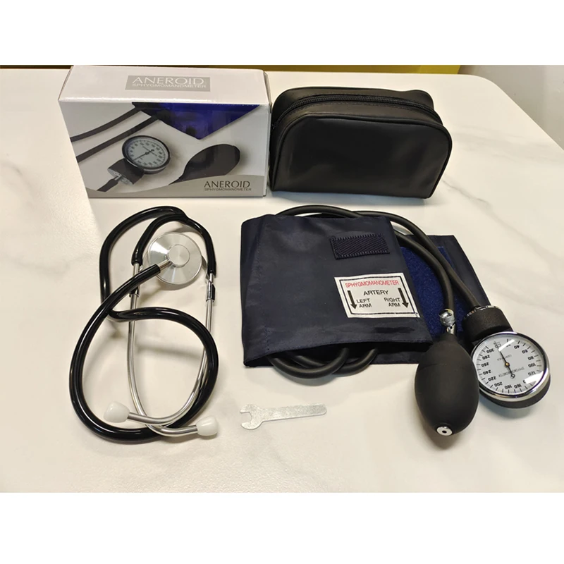 Examination Medical Devices Manual Blood Pressure Monitor Stethoscope With Sphygmomanometer