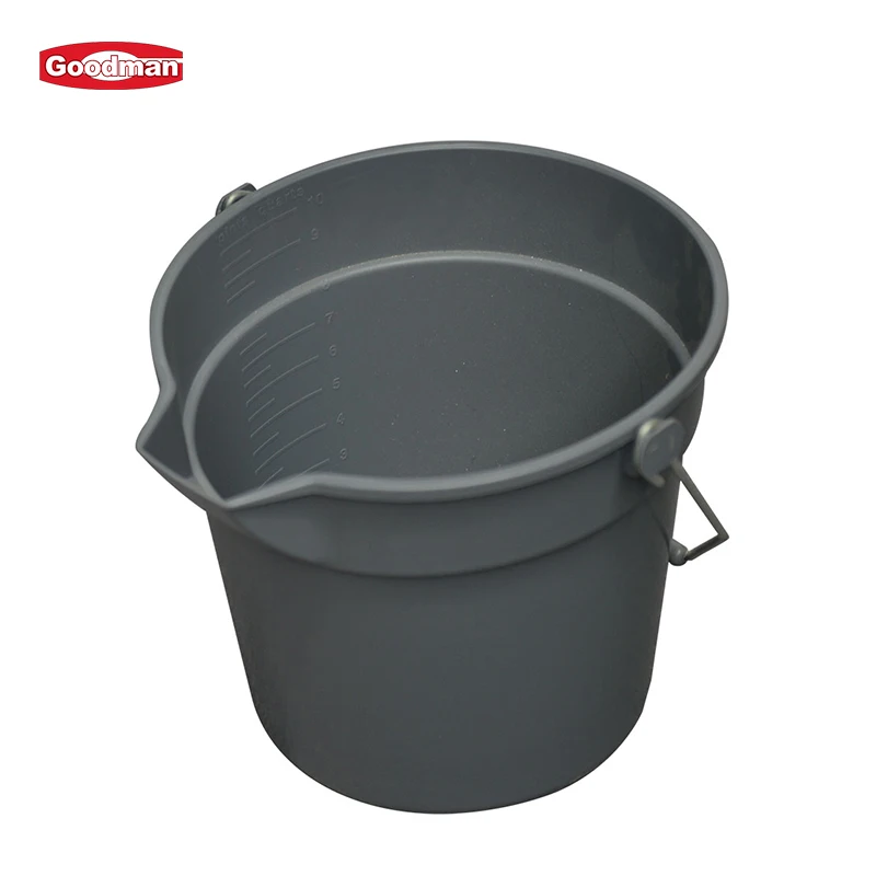 10L plastic Water Bucket Portable Pail with plastic handle, pail plastic