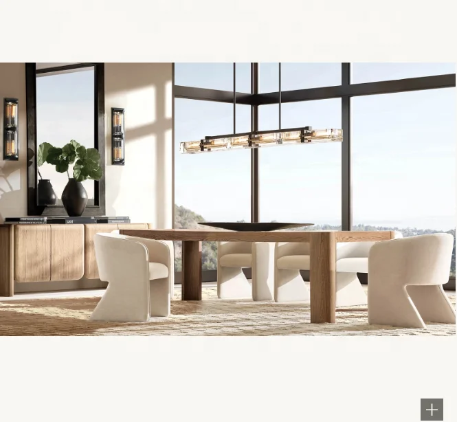New Arrival Luxury Furniture Dining Tables Rectangular Set Wood Oak Solid Wood Dining Table