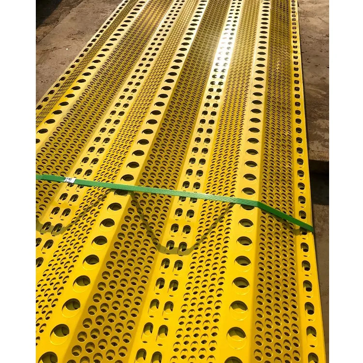Perforated Windbreak Dust Suppression Wall Fencing /  Galvanized Steel Powder Coated Anti Dust Wind Panel Fence