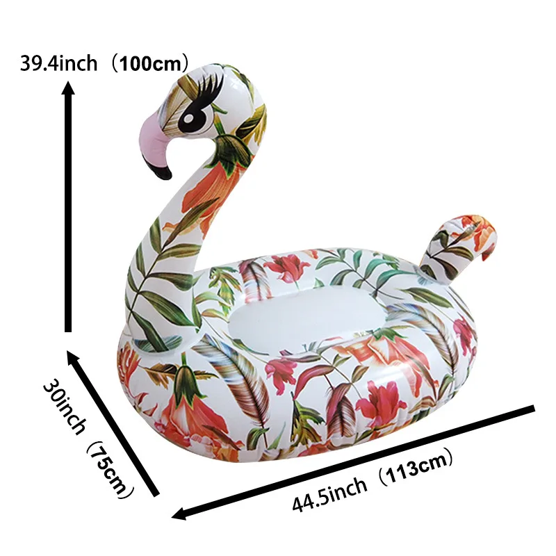 Summer Pool Party Inflatable Beach Float Inflatable Flamingo Tube Swimming Pool Float For Adults