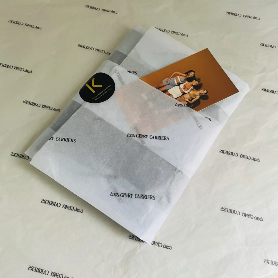 Custom tissue paper white printed logo 17g wrapping paper for gift