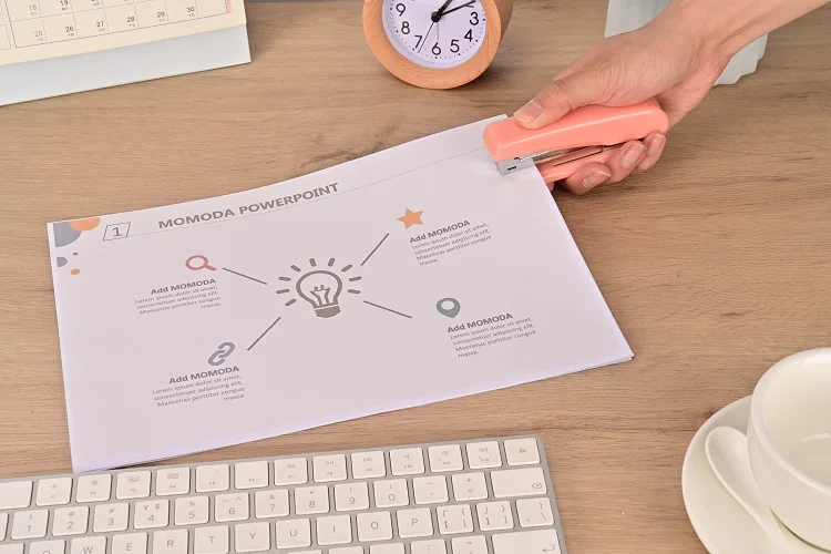 AFFISURE Hot Sell Pink Slippy Plastic Stapler, 24/6&26/6, 20 Sheets Capacity, Light And Handy