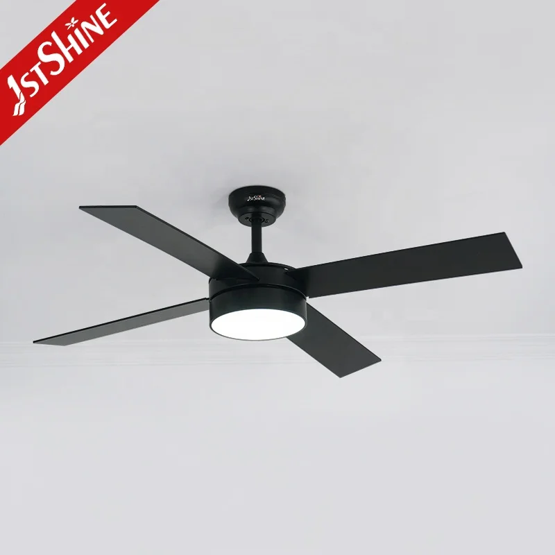 1stshine LED ceiling fan modern high airflow 4 MDF blades smart APP control low noise ceiling fan