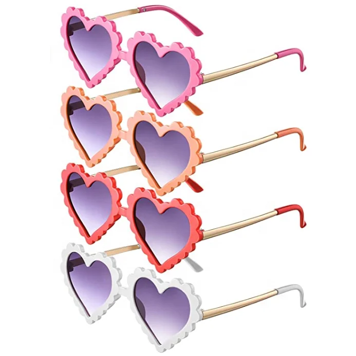 Heart Shaped Sun glasses Cute Outdoor Beach Eyewear  for boys girls Toddler Children Party Photography Kids sunglasses