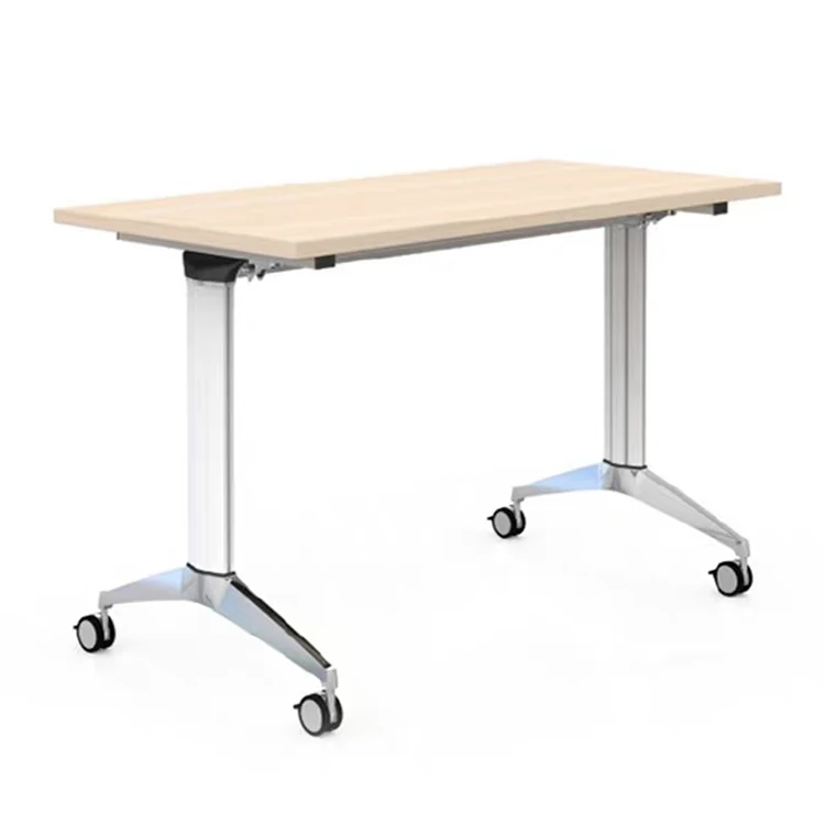 School Small Office Conference Table Modern Folding Training Table On Wheels