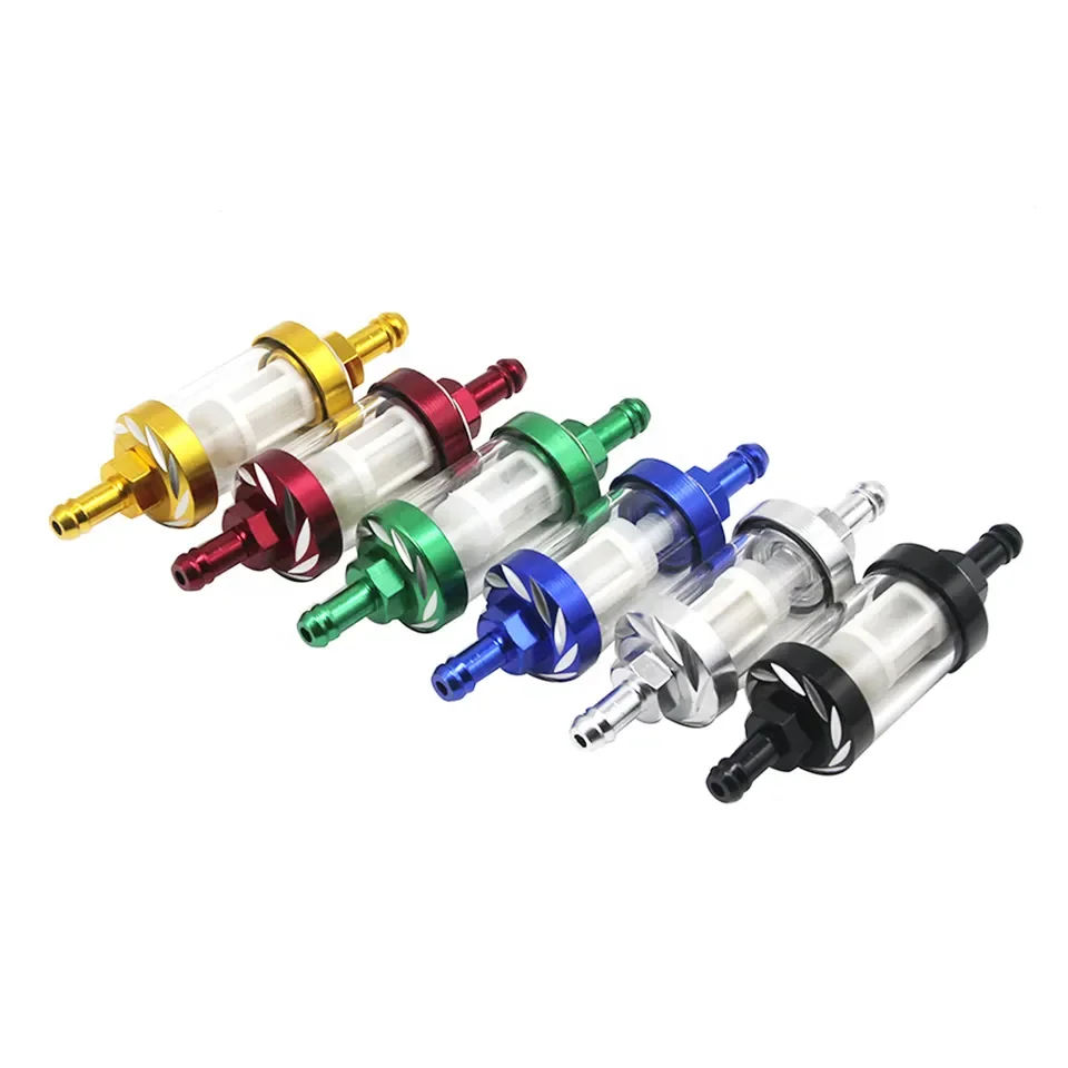 Universal 8mm CNC Fuel Filters Multiple Color Motorcycle Petrol Gas Filter for Various Types of Motorcycles