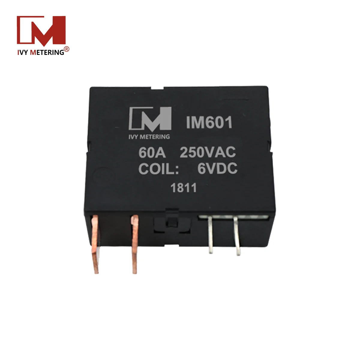 IM601 TUV Approved Smart Meter Parts PCB Mount 60A 250VAC 24V Coil Magnetic Latching Relay