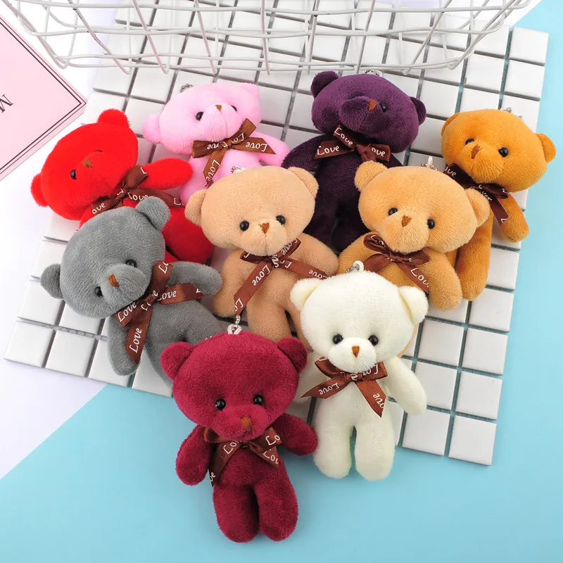 Cute Animal Plush Keychain Pendants Cow Unicorn Dinosaur Shark Plushie Ornaments Key Ring Chain Stuffed Llavero de peluche