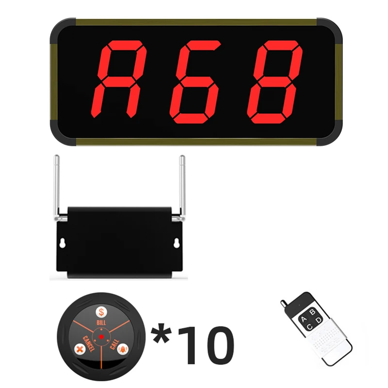 BYHUBYENG   OEM ODM restaurant call system wireless call button  display system
