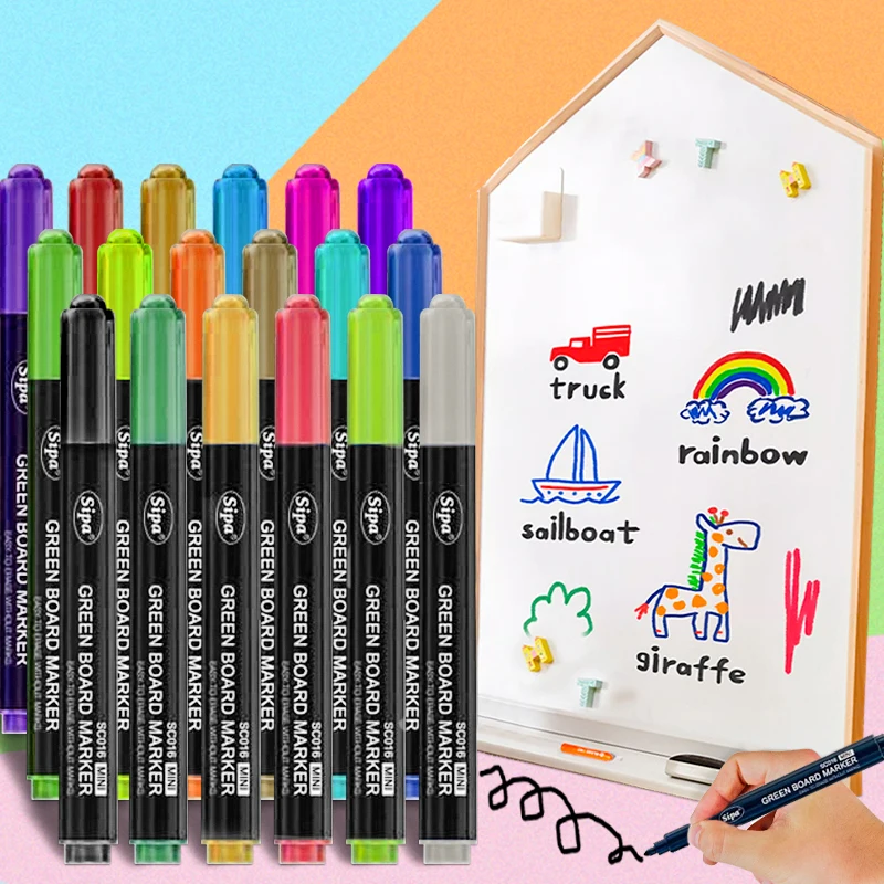 Sipa SW016 color paint art marker sets water based dry erase wet erase mini whiteboard marker pen