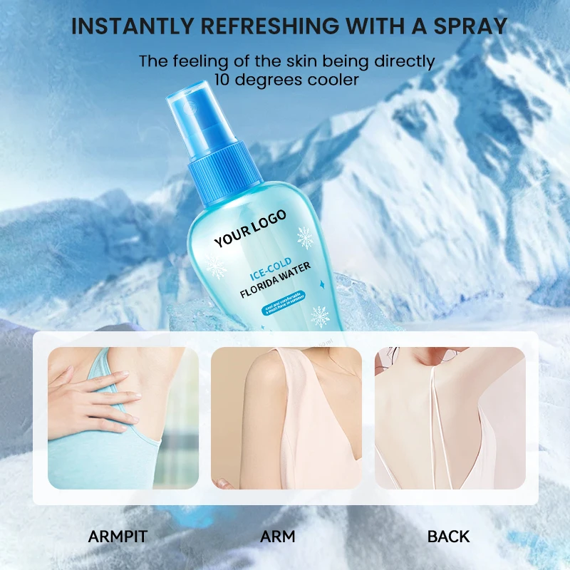 MULAN High Quality Private Label Refreshing Body Spray with Effective Deodorant Function to Relieve Hot Skin