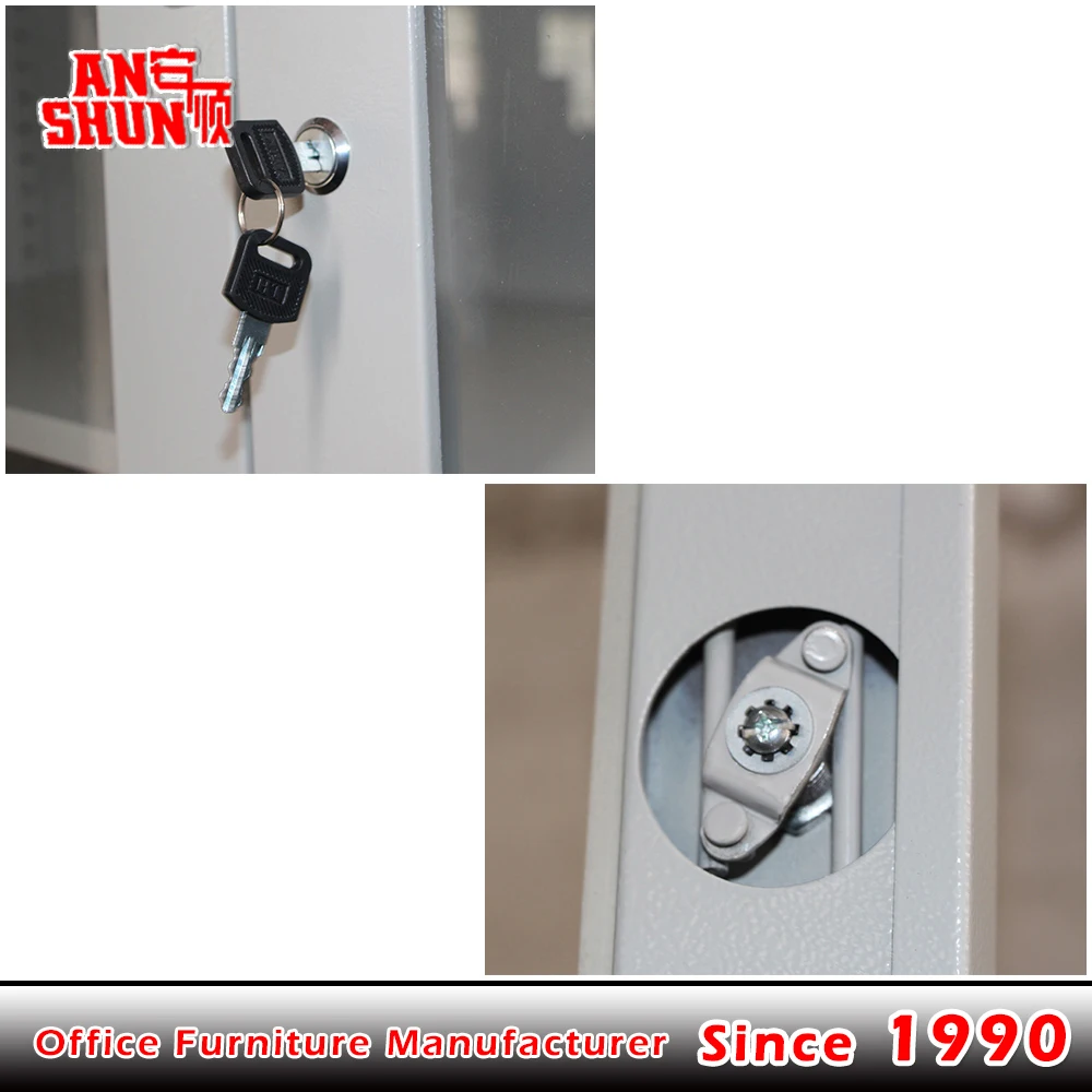 Manufacture Metal Storage Cabinet Steel Filing Cabinet Metal Cupboard With Glass Doors And Metal Doors