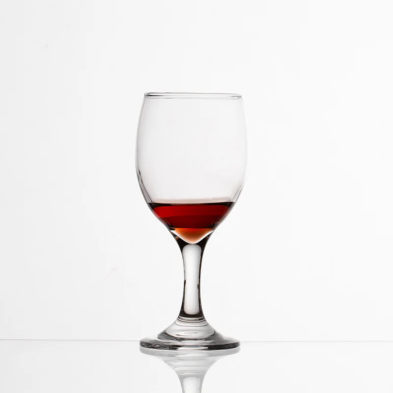 Quality Assurance DELI 190ml 6.4oz Soda Lime One Piece Custom Red Wine Glasses Clear Goblet