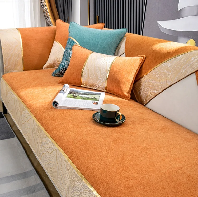 High Quality Chenille Sectional Sofa Pad Velvet Sofa Protector Sofa Cover