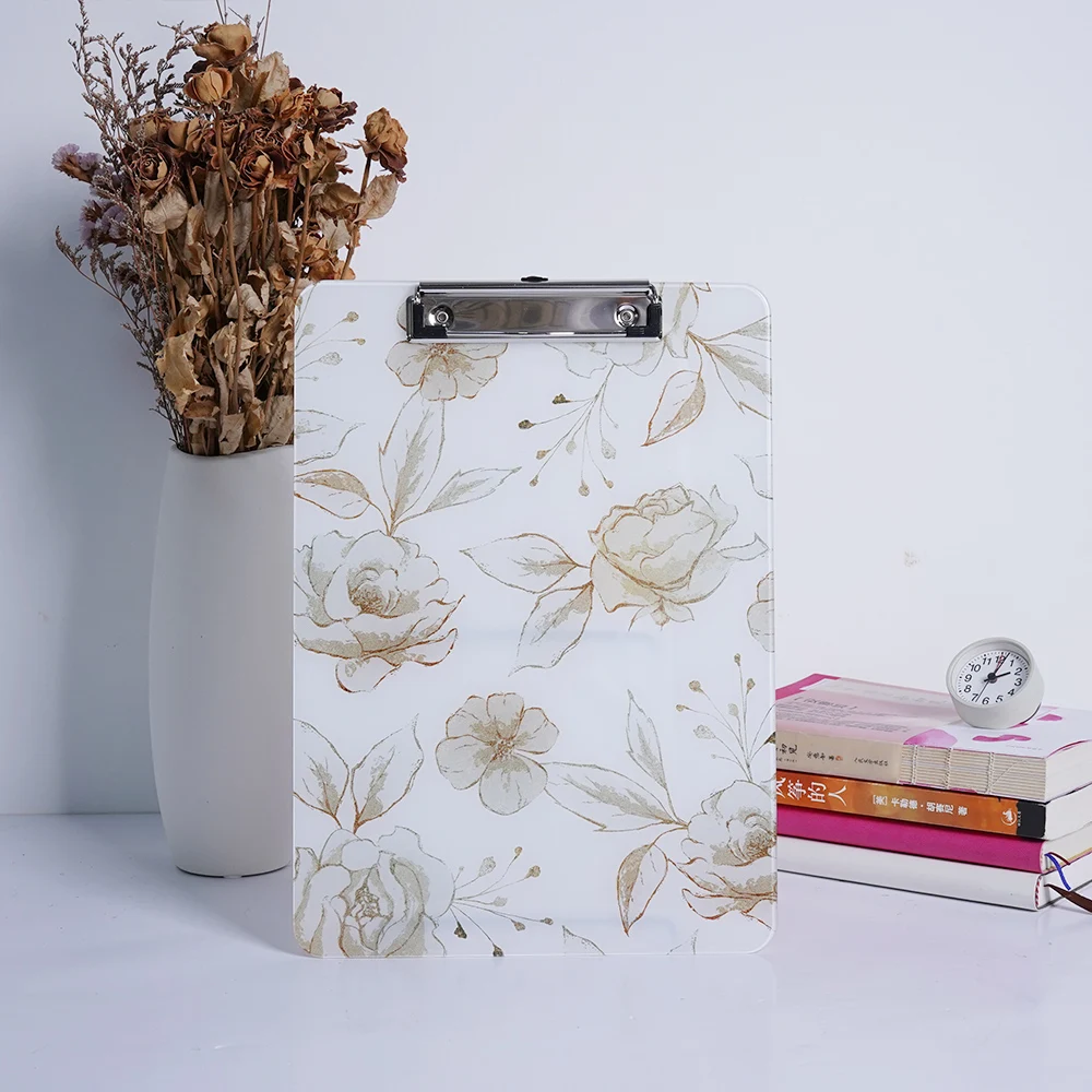 Customized Plastic A4 Letter Size Clipboard with Metal Clip