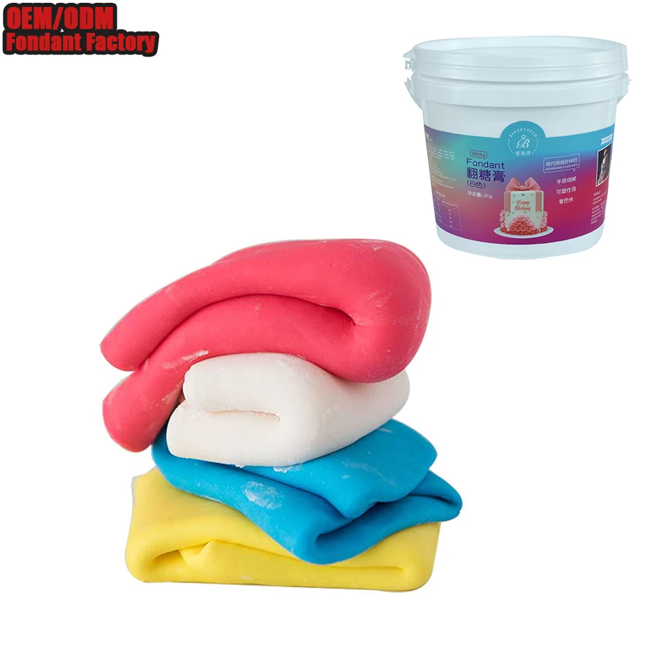 Custom Various Colors pastry decoration surgar paste cake design fondant