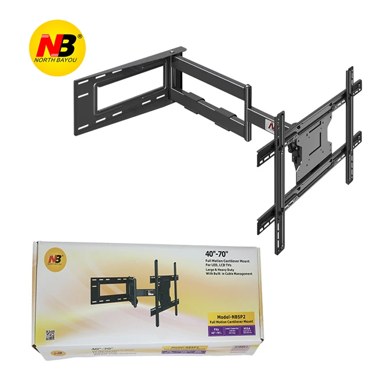 north bayou NB SP2 Lcd Bracket Swivel Tilt Full Motion Wall TV Mount
