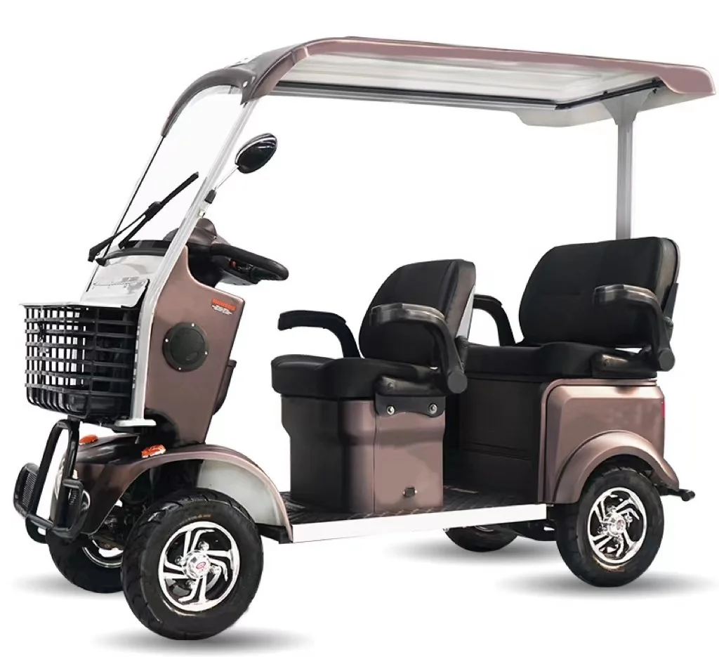 Electric tricycle for two people electric four wheel High-end New energy Leisure open body for four wheel with 2 seats