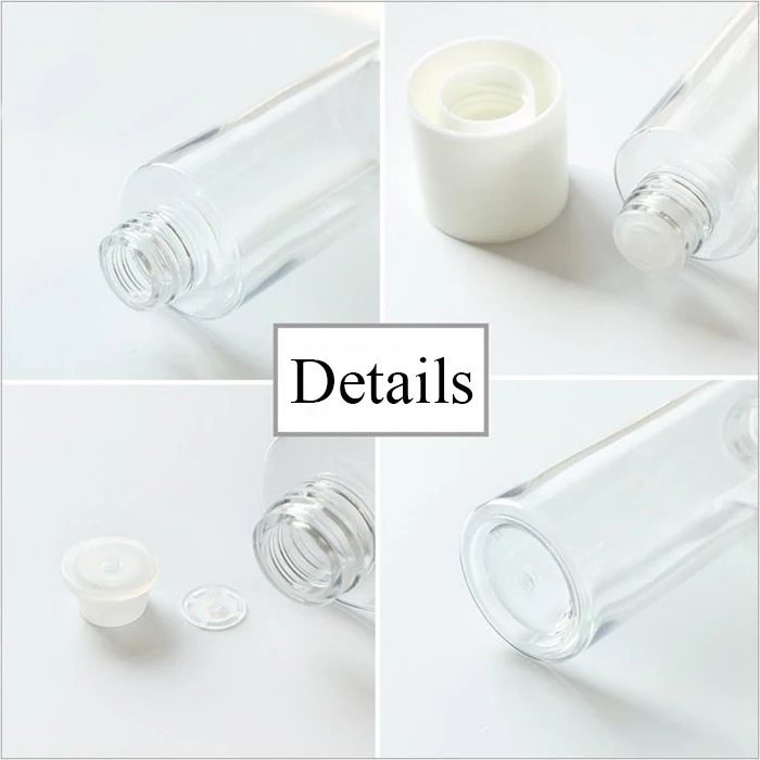 50ml 100ml 150ml 200ml Cylindrical Plastic Bottle for facial toner with Double Wall Cap
