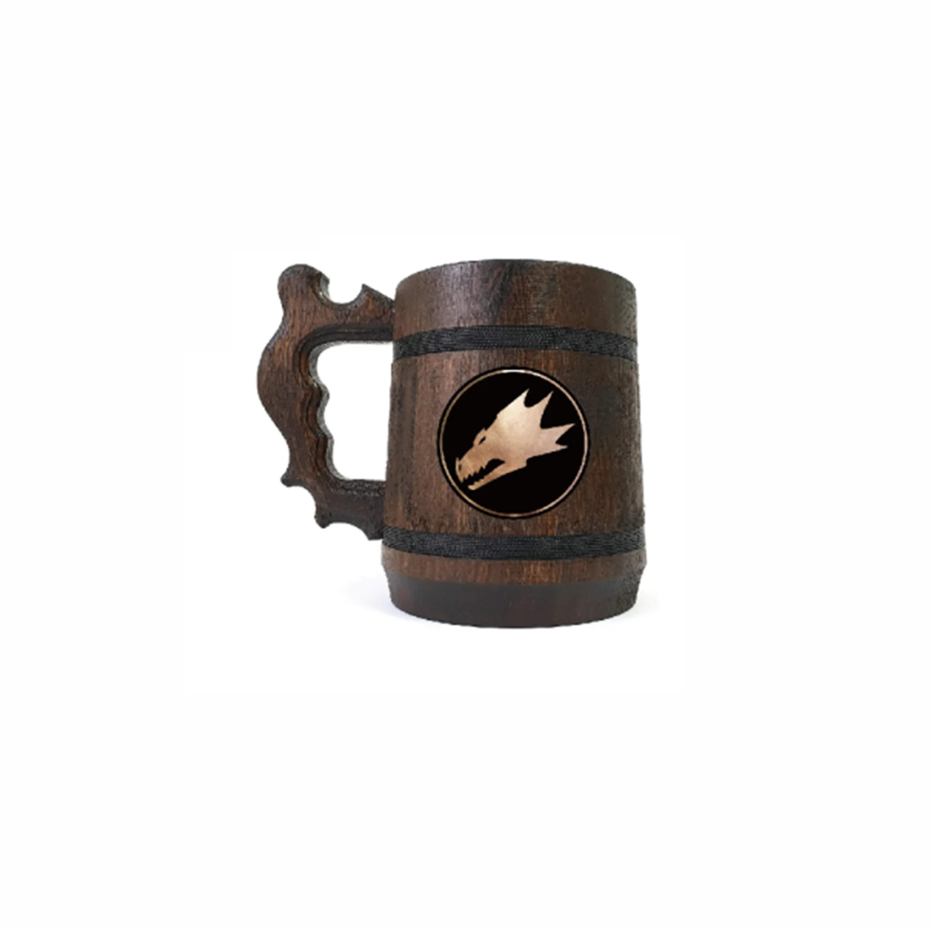 Best Quality Natural Solid Handmade Wooden Creative Pure Wood Beer Mug