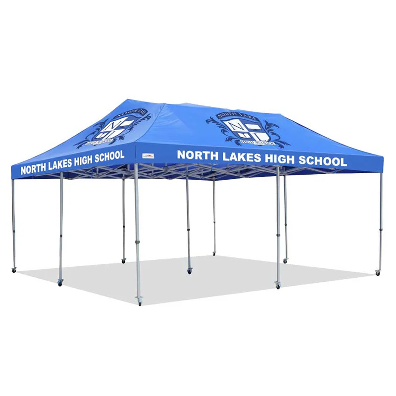 Custom outdoor advertising tent stall umbrella awning folding and retractable trade show 10*10ft canopy