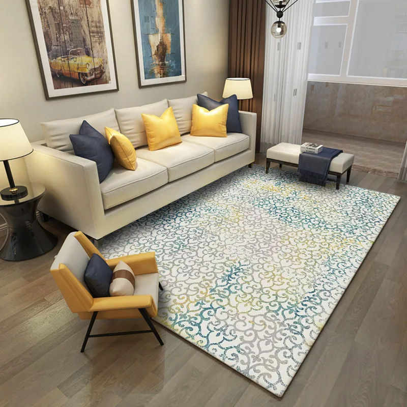 New Simple Modern Anti Slip Mat Geometric Design Luxury  Living Room Rug Carpet